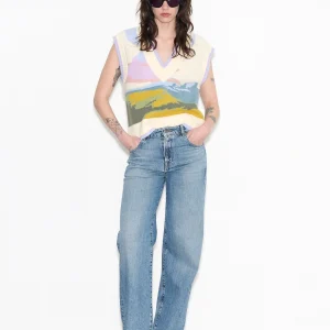 Pull confort sans manches PAT JACQUARD PAYSAGE