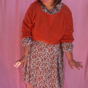 Pull gilet Tom - grande taille camel rouille