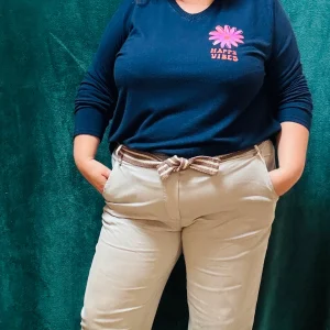 Pull happy - grande taille fin détail happy vibes