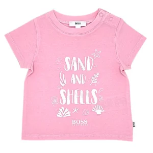 T-shirt bébé fille message imprimé en coton - Rose