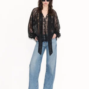 Top ample transparent TIFFEN NOIR