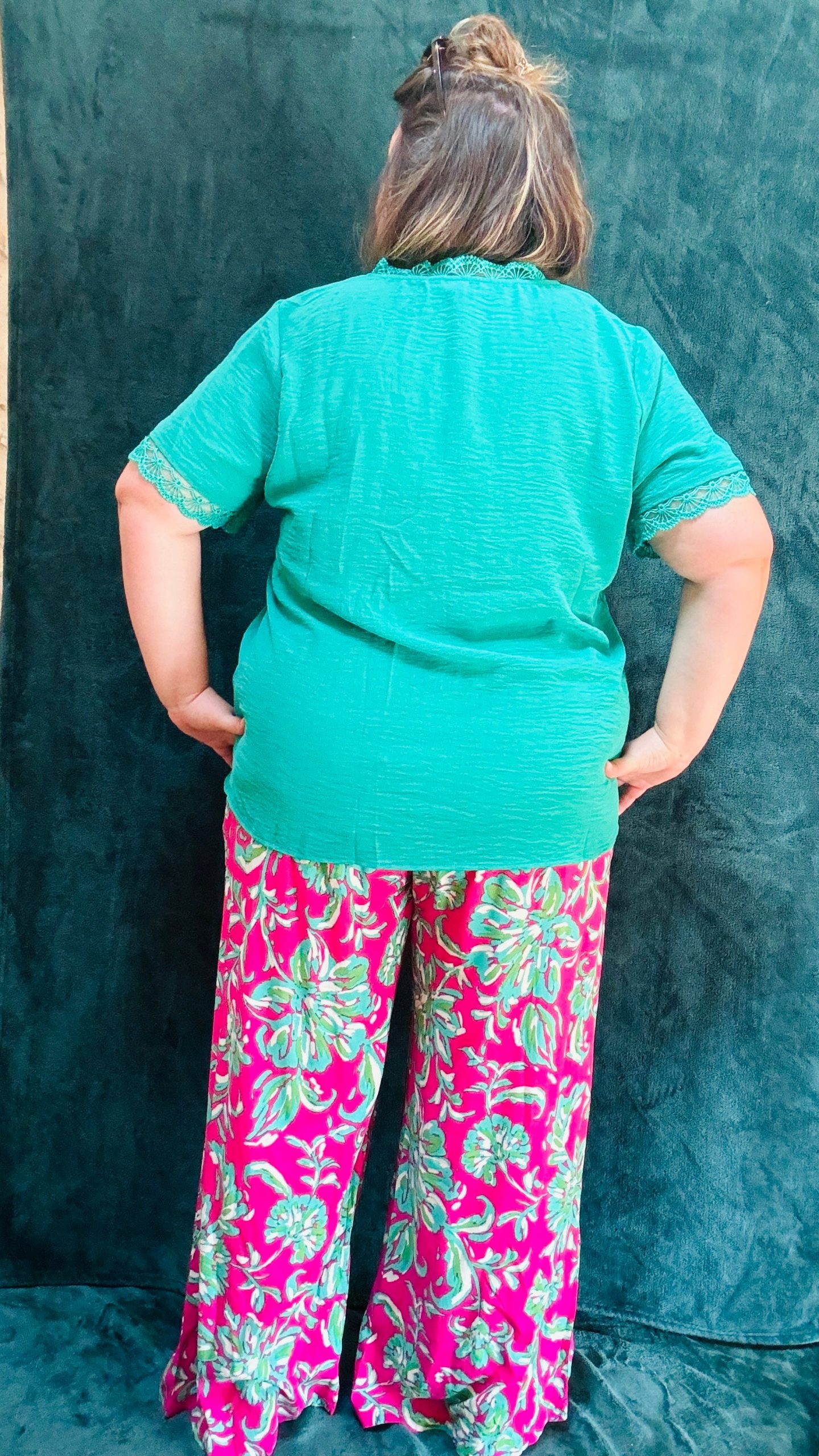 Top Spring - grande taille vert gazon manche courte – Image 5